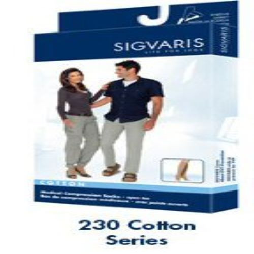 Sigvaris 230 Unisex Cotton Series 20-30 mmHg OPEN Toe Thigh Highs - 232N